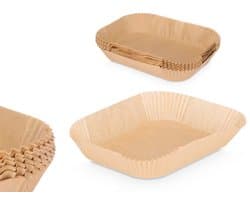 100 Stuks - Airfryer Wegwerpbakjes - Rechthoek - 14 x 20 Centimeter - Bakpapier - Airfryer Accesoires - Luchtfriteuse Wegwerp Bakjes - 100 Stuks - XXL Airfryers - 5L - 7L