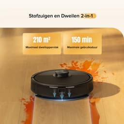 Roborock Q7 M5–Robotstofzuiger met dweilfunctie–10000 Pa sterke zuigkracht–Dubbel antiklitsysteem– 150 min gebruiksduur– LiDAR-navigatie–Stofzuigerrobot voor tapijt– Dierenharen–Zwart–Q5 PRO Upgrade — thumbnail 5