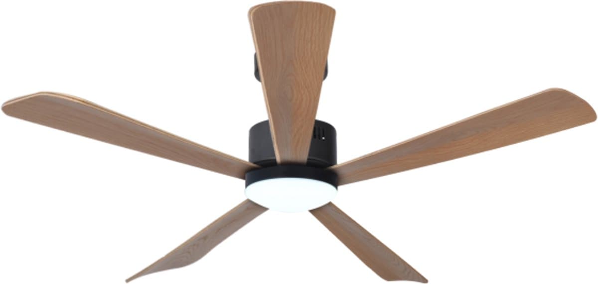 Evolar Plafondventilator met Verlichting - Hout - 132 cm - Stille Plafondlamp met Ventilator - Dimbaar Warm Wit Licht (LED) - EVO-CF52BWD — afbeelding 1
