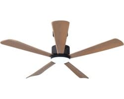 Evolar Plafondventilator met Verlichting - 132cm - Dimbaar - Zeer Stil - Afstandsbediening - 3000K/4500K/6000K - Hout - EVO-CF52BWD-5-BLAD — afbeelding 1