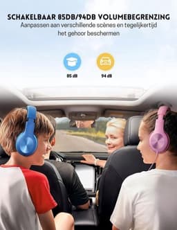 StayPowered Kinderheadset - De Ultieme Veilige en Comfortabele Hoofdtelefoon voor Kinderen - Hoge Audio Kwualiteit - Ingebouwde Volumeregelaar - Verstelbare en Opvouwbaar Ontwerp - Compact Ontwerp - Roze - Levering Sneller dan Aangegeven — thumbnail 3