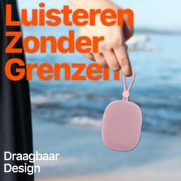 Mini Speaker Bluetooth 5.3 - 12+ Uur Afspeeltijd - Spatwaterbestendig - Draadloze Speakers Klein - Rose Goud — thumbnail 2