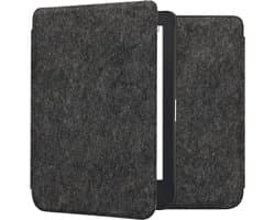 kwmobile hoes geschikt voor Kobo Clara 2E - e-reader beschermhoes van vilt - donkergrijs