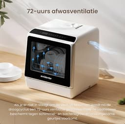 Evidenter ITDW25 - Mini vaatwasser - Vrijstaande vaatwasser - 4 Couverts - 7 Wasprogramma's - Incl. Bestekmandje — thumbnail 5