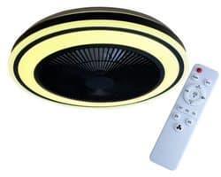 Plafondventilator - met afstandsbediening - Cuba ZWART 24Watt met LED lamp 3000K-4000K-6500K RGB CCT
