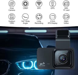 CRLYN® Dashcam voor Auto - Dual - Camerabewaking - Full HD - Zwart — thumbnail 4