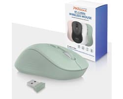 Compacte Muis - Draadloos + Bluetooth - Links & Rechtshandig - Voor Telefoon, Tablet, Laptop & Computer - Groen