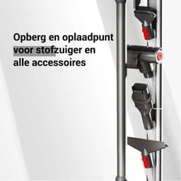LotaHome - Vloerstandaard voor Steelstofzuiger – Oplaadstation - Stofzuigerstandaard voor Dyson – Stabiele Metalen Vloersteun voor Stofzuiger – Ruimte voor Draadloze Stofzuigeropzetstukken en Accessoires – Dyson Handheld – Ophangsysteem - Zilver — thumbnail 4