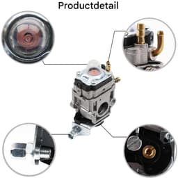 Carburateurset - Buis met pakking - Bougie en brandstoffilter - Voor carburateur grasmaaier 52cc 49cc 43cc — thumbnail 5