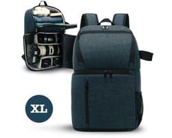 Cameratas spiegelreflex camera rugzak – Accessoire opbergtas - Voor camera, lenzen, laptop en meer