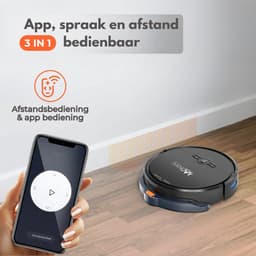 Sanovy 3 in 1 Robotstofzuiger met dweilfunctie - 1800 PA- Automatische laadstation - Dweilrobot – App — thumbnail 2