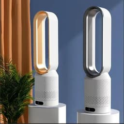 Boleen - Designer Fan - Ventilatoren - Ventilator Staand - Bladloos - Geluids Arm - Met Afstands Bediening - Intiligent - Ideal voor in de Woonkamer - Roze — thumbnail 5