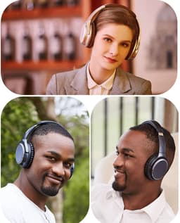 KINSI Premium Draadloze Retro-hoofdtelefoons met Bluetooth & DJ Functie - Drie Modi, Bilaterale Stereo, 8 Uur Batterijduur — thumbnail 4