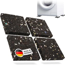 Anti Trillingsmat Wasmachine - en Wasdroger - Geluidsdempende Antislip Mat - Rubber Mat Trillingsdempers - Trillingsdempers wasmachine – Extra dik - Voetjes wasmachine & droger - Wasmachine demper – Anti trillings - vibratie - dempers pads – Antislip — thumbnail 1