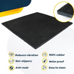 Anti Trillingsmat Wasmachine - en Wasdroger - Geluidsdempende Antislip Mat - Rubber Mat Trillingsdempers - Trillingsdempers wasmachine – Extra dik - Voetjes wasmachine & droger - Wasmachine demper – Anti trillings - vibratie - dempers pads – Antislip — thumbnail 5