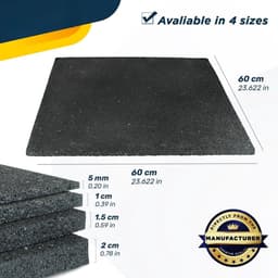 Anti Trillingsmat Wasmachine - en Wasdroger - Geluidsdempende Antislip Mat - Rubber Mat Trillingsdempers - Trillingsdempers wasmachine – Extra dik - Voetjes wasmachine & droger - Wasmachine demper – Anti trillings - vibratie - dempers pads – Antislip — thumbnail 2