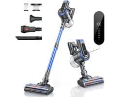 Stofzuiger - Draadloze Stofzuiger - Aanpasbare Zuigkracht - Zonder Zak - LED Scherm - Handheld Verwijderbare - 450W - Smart LCD Touchscreen - Blauw