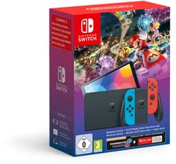 Nintendo Switch OLED - Mario Kart 8 Deluxe + 3 maanden Online Lidmaatschap Bundel - Blauw/Rood — thumbnail 1