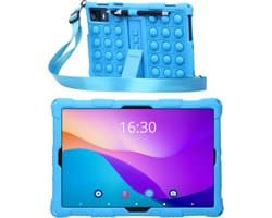 TinyPlay kindertablet Maxi V2 - Android 14 - 10 inch - 64GB+64SD - 4GB+4GB Virtual RAM - 6000 mAh batterij - Ouderlijk toezicht - kindertablet vanaf 3 jaar - Octa-core processor - Tablet kinderen - Styluspen, Draagriem, Glazen screenprotector - Blauw
