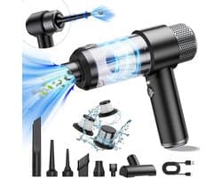 Draadloze mini-handstofzuiger - Autostofzuiger - 13000Pa sterke zuigkracht - Stofzuigen + opblazen + multi-scene reiniging - 4000mAh lange batterijduur - Perfect voor het reinigen van huis en auto