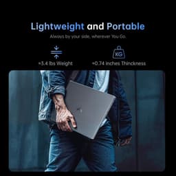 Acemagic Laptop - 15,6 inch 12e generatie Intel N95 processor tot 3,4 GHz - 16GB DDR4 RAM 512 GB SSD Windows 11 - WiFi 5 - BT5.0 Notebook - Grijs — thumbnail 2