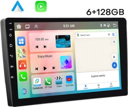 Boscer Autoradio 2Din Universeel - 10.1 Inch IPS HD Touchscreen - Android 15 - Apple Carplay & Android Auto (Draadloos) - 6+128GB - GPS Navigatiesysteem - Bluetooth, WiFi, MP5 - AHD Achteruitrijcamera — thumbnail 1