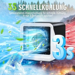 Mobiele Airco - Airconditioning - Ventilatoren - Airco Zonder Afvoerslang -Zwart - Wit — thumbnail 4