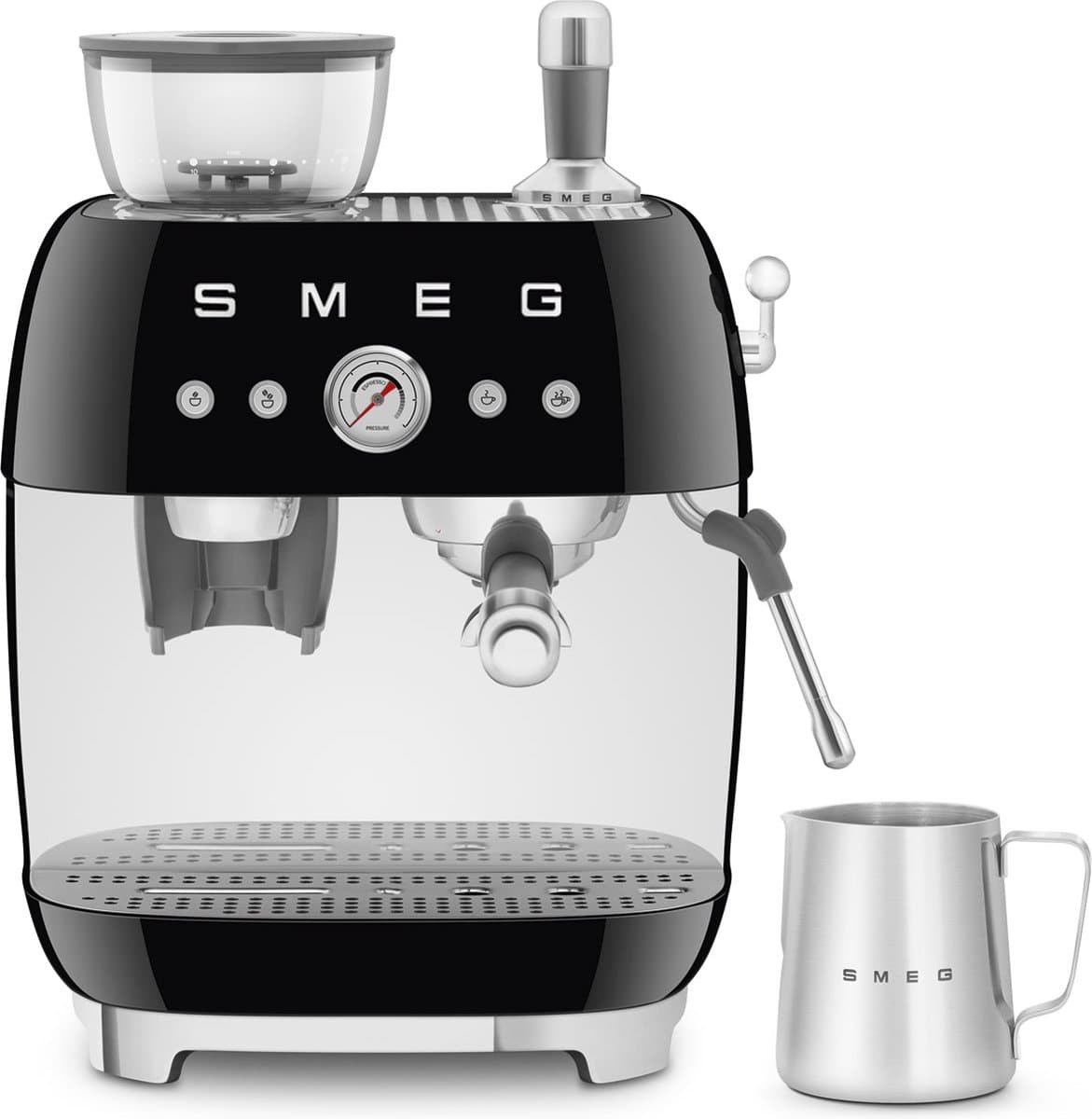 SMEG EGF03BLEU - Espressomachine met geïntegreerde bonenmaler - Zwart — afbeelding 1