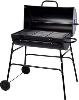 BBQ XL Houtskoolbarbecue - Cilindervorm - Grilloppervlak (LxB) 71 x 35 cm - Zwart — thumbnail 1