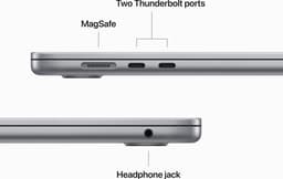 Apple Macbook Air (2023) MQKQ3N/A - 15 inch - M2 - 512 GB - Spacegrijs — thumbnail 4