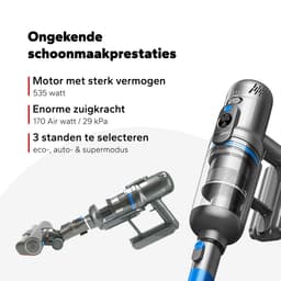 Puppyoo T12 Pure Steelstofzuiger Draadloos met Handstofzuiger - HEPA 12 - Blauw — thumbnail 2