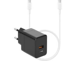 Dual USB C Snellader Set - USB-C naar USB-C Kabel 2 Meter - 35W - Geschikt voor S24,S23, S22, S21, S20 series en A73, A53, A13, A23 series - Power Delivery & PPS Fast Charging