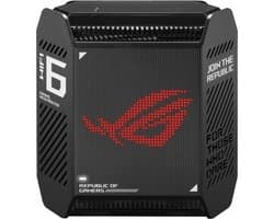 ASUS ROG Rapture GT6 - Draadloze Router - Mesh Wifi - Tri-Band - AiMesh - 1-Pack - Zwart