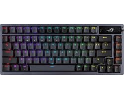 ASUS ROG Azoth - Toetsenbord - Bedraad, draadloos - Qwerty - US lay-out - TKL - USB 2.0 - bluetooth 5.1 - 2.4GHz - gunmetal