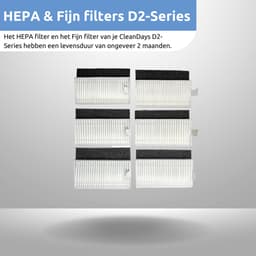 D2-Series Accessoiresset - Geschikt Voor CleanDays Robotstofzuiger D2-Series - Onderhoudsset - 19 delig - Geschikt voor D2-001 en D2-007 — thumbnail 4