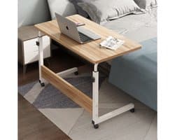SOROH |Mobiele Bureau - Laptop bijzettafel - Sta bureau voor laptop tafel voor thuis - Bureau Op Wielen - thuiskantoor - (80cm * 40cm) | Laptoptafel | voor laptop, tablet boek of ontbijt op bed | Bedtafel | Tablethouder | Inklapbaar | Onbijttafel |