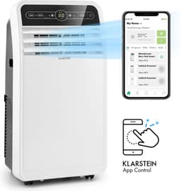 Klarstein Mobiele airconditioner met luchtafvoerslang, 4-in-1 airconditioner, ventilator, luchtontvochtiger & nachtmodus, Kleine & draagbare airconditioner voor thuis & op kantoor, Laag verbruik, 7000 BTU,1 kW voor 23 m² - Afstandsbediening Timer — thumbnail 16