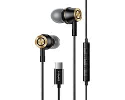 USAMS EP-43 Serie - Stereokoptelefoon - USB-C - Metaal - Zwart