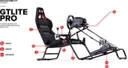 Next Level Racing GT Lite Pro - Racestoel Cockpit - Opvouwbaar & Licht - Versnellingspookhouder — thumbnail 3