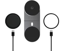 Rolling Square EDGE Pro Full Kit - Telefoon & Tablet Magneet Houder + 1000 Lumen LED Lamp + Draadloze Oplader - Geschikt voor Magsafe & Laptop - Wireless Charger