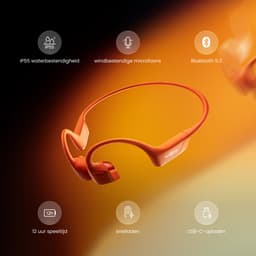 Shokz OpenRun Pro 2 Open-ear Sporthoofdtelefoon - Bone Conduction - IP55 water- en zweetbestendigheid - 12 uur batterij - Oranje — thumbnail 5
