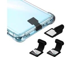 USB-C Poort Stofdichte Plug - USB-C Stofkap Kappen - Siliconen Stofbeschermers - Met Verwijderbare Lijm - Geschikt Voor Laptop Smartphones - Kapje USB-C Connector - Voor iPhone - Beschermt Tegen Stof, Zand, Vuil En Water - Zwart (3-Pack)