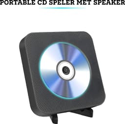 Somstyle Draagbare CD Speler met Speaker - Bluetooth & Radio - 3.5 MM Aux - CD / CD-R / CD-RW - HiFi Luidsprekers - Met Radio - Zwart — thumbnail 2