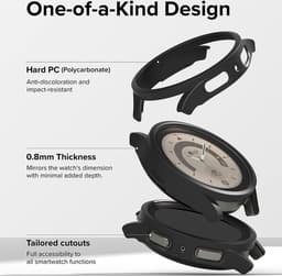 DrPhone AC7 - PC Bumper Case - Bescherm Cover - Geschikt voor Samsung Watch 4 Classic 46mm Flexibel – Zilver — thumbnail 5