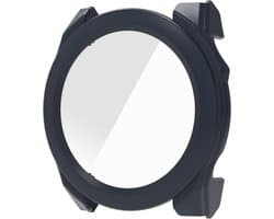 Beschermende watch case screen protector - hoesje met gehard glas - geschikt voor Garmin Fenix 8 (51 mm) - donkerblauw