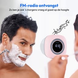 MEDION S66884 Douche radio met Bluetooth (Badkamerradio, FM radio, zuignap, LED display, IPX6 waterproof, geïntegreerde oplaadbare batterij, MD43884) roze — thumbnail 5