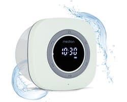 MEDION S66884 Douche radio met Bluetooth (badkamerradio, FM radio, zuignap, LED display, IPX6 waterproof, geïntegreerde oplaadbare batterij, MD43884) groen