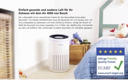 Bosch Air 4000 Luchtreiniger tot 62,5 m² - Verwijdert efficiënt het Vuil met HEPA Filter, Smart Sensor, Stille Modus - voor Allergische Mensen — thumbnail 6