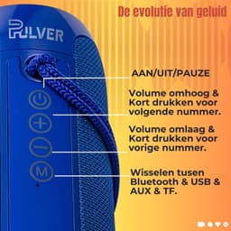 Pulver draadloos Speaker Blauw - Muziek box - TG Prox - 10 watt - Speakers – Draadloos – werkt op bluetooth — thumbnail 2