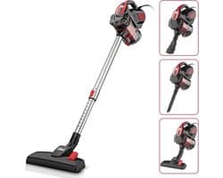 Luxe 2 in 1 Steelstofzuiger – Met Snoer – Vacuum Cleaner – Stofzuiger zonder Zak – Kruimeldief – 3 Mondstukken – 1L Reservoir – HEPA Filter – 600W